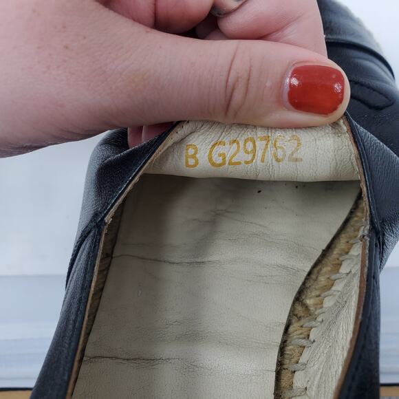 Chanel Espadrilles Lambskin Cap Toe Double Stack Cc Flats Slip-On Black 39 US9 - Picture 9 of 14